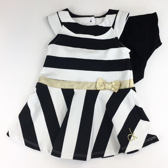 NWOT Calvin Klein Baby Girls Dress w/Diaper Cover - Picture 2 of 8